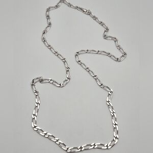 Monet Figaro Chain Necklace Silver Plated 30''